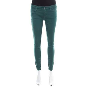 Pre Owned Dolce & Gabbana Green Skinny Pretty Jeans S