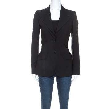 Pre Owned Dolce & Gabbana Black Wool Blazer S