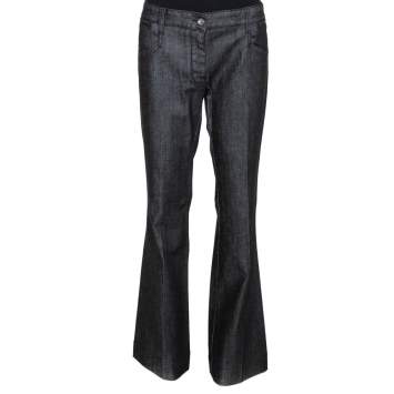 Pre Owned Dolce & Gabbana Black Denim Flared Leg Jeans L