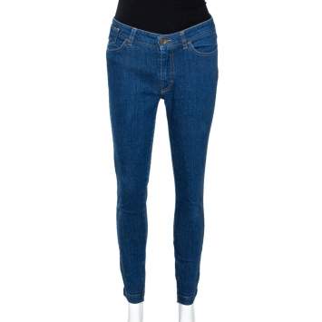 Pre Owned Dolce & Gabbana Indigo Denim Audrey Skinny Jeans M