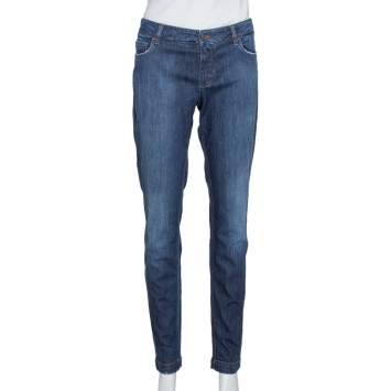 Pre Owned Dolce & Gabbana Indigo Stretch Denim Slim Fit Jeans L