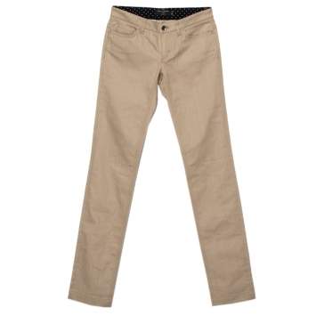 Pre Owned Dolce & Gabbana Beige Denim Cute Fit Jeans S