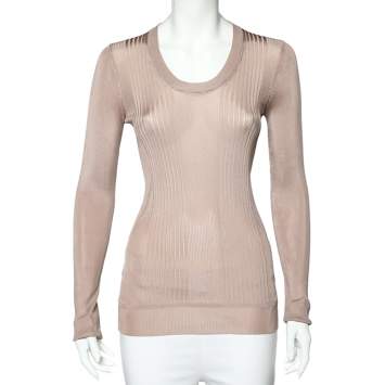 Pre Owned Dolce & Gabbana Onion Pink Knit Jumper M