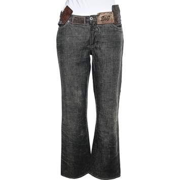 Pre Owned D&G Muddy Grey Denim Jeans L