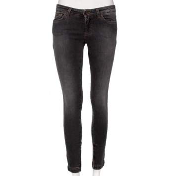 Pre Owned Dolce & Gabbana Grey Denim Cropped Pretty Fit Jeans S