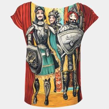 Pre Owned Dolce & Gabbana Multicolored Printed Crepe Top S