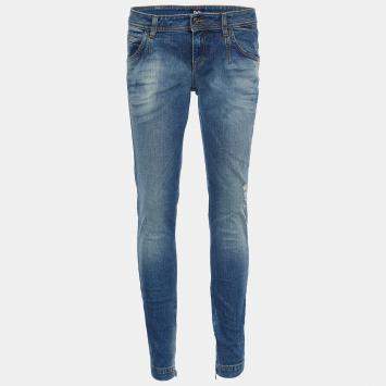Pre Owned D&G Indigo Distressed Denim Pretty Skinny Jeans M