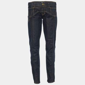 Pre Owned D&G Blue Denim Zipped Hem Detail Jeans M