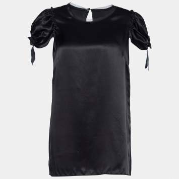 Pre Owned Dolce & Gabbana Black Silk Top M