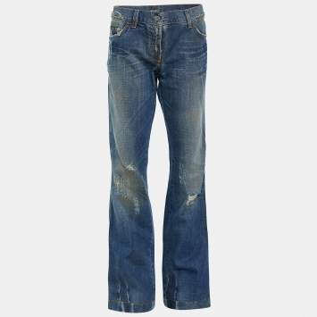 Pre Owned Dolce & Gabbana Blue Wash Boot Cut Jeans M