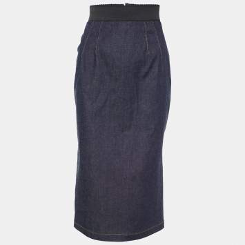 مملوكة مسبقًا Dolce & Gabbana Blue Denim Pencil Skirt M