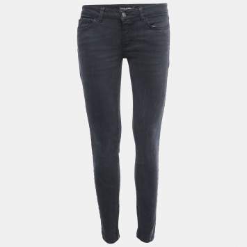 Pre Owned Dolce & Gabbana Grey Denim Skinny Jeans S Waist 29