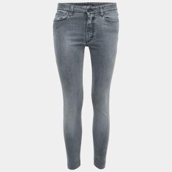 Pre Owned Dolce & Gabbana Grey Denim Slimmy Jeans M Waist 28"