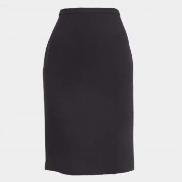 Pre Owned Dolce & Gabbana Vintage Black Crepe Pencil Skirt M