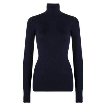 Pre Owned Dolce & Gabbana Navy Blue Ribbed Knit Turtleneck Sweater M