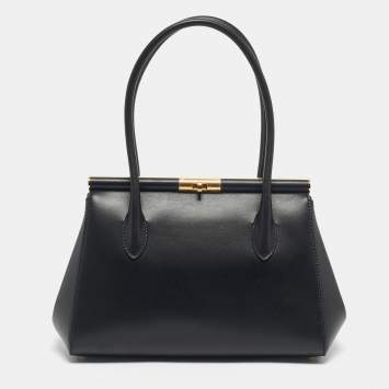 Dolce & Gabbana Black Leather Marlene Tote