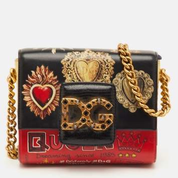 Pre Owned Dolce & Gabbana DG Millennials Multicolor Leather Shoulder Bag