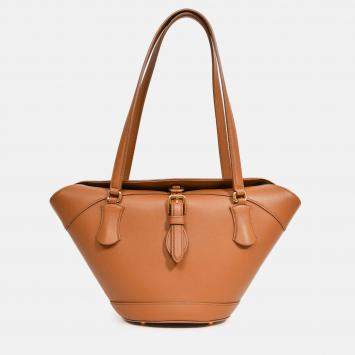 مملوكة مسبقًا حقيبة دلو كوفا جلد بني دولتشي آند غابانا كابري