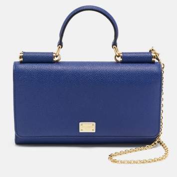 Pre Owned محفظة دولتشي أند غابانا مس سيسيلي سلسلة جلد أحمر