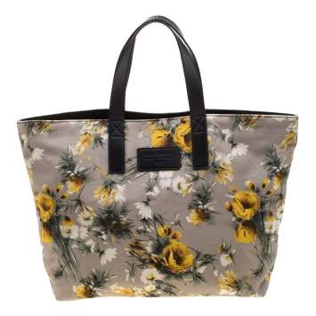 Pre Owned Dolce & Gabbana Floral Printed Canvas and Leather Tote