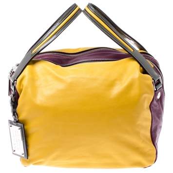 Pre Owned Dolce & Gabbana Multicolor Leather Miss Zip Satchel