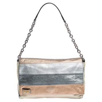 Pre Owned Dolce & Gabbana Multicolor Glazed Leather Miss Martini Shoulder Bag