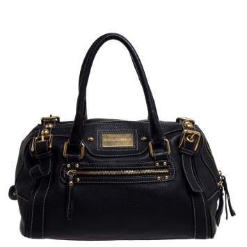 Pre Owned Dolce & Gabbana Black Leather Miss Easy Way Boston Bag