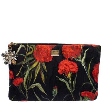 Pre Owned Dolce & Gabbana Multicolor Brocade Fabric Clutch