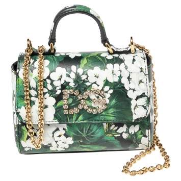 Pre Owned Dolce & Gabbana Multicolor Leather Embellished Chain Bag