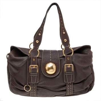 Pre Owned Dolce & Gabbana Brown Leather Satchel