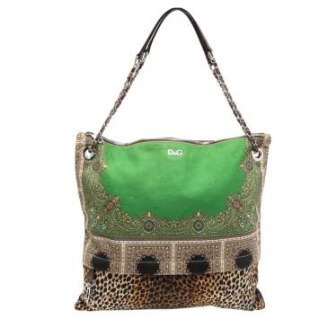Pre Owned Dolce & Gabbana Multicolor Printed Canvas Tote