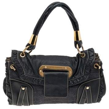 Pre Owned Dolce & Gabbana Black Leather XX Anniversary Bag