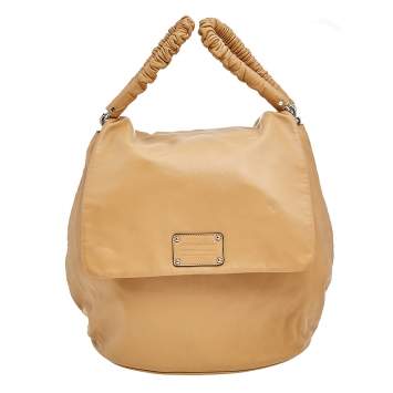 Pre Owned Dolce & Gabbana Beige Leather Miss Lexington Bag