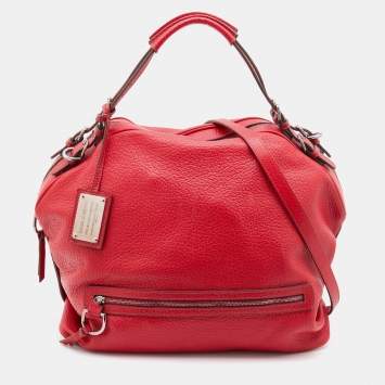 Pre Owned Dolce & Gabbana Red Leather Miss Bunny Satchel
