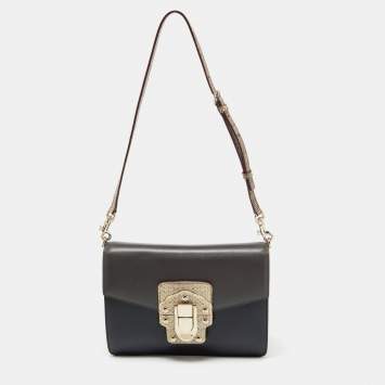 Pre Owned Dolce & Gabbana Multicolor Watersnake Leather Lucia Shoulder Bag