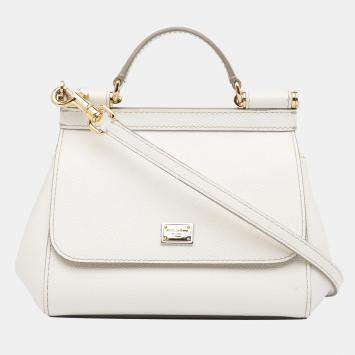 Pre Owned Dolce & Gabbana White Mini Miss Sicily
