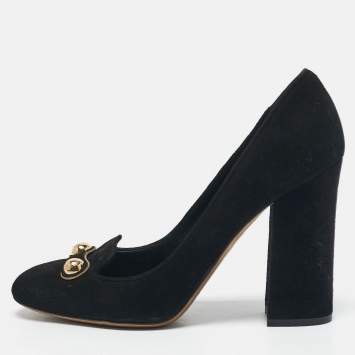 Dolce & Gabbana Black Suede Stud Pumps Size 41