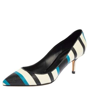 Pre Owned Dolce & Gabbana Multicolor Leather Pointed Toe Pumps Size 37