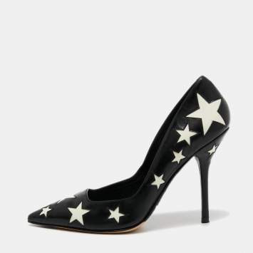 Pre Owned Dolce & Gabbana Black Patent Leather Star Pumps Size 39