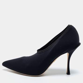 Pre Owned Dolce & Gabbana Black Neoprene Pumps Size 39
