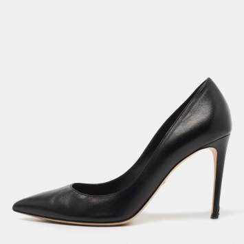 Pre Owned Dolce & Gabbana Black Leather Pointed Toe Pumps Size 40