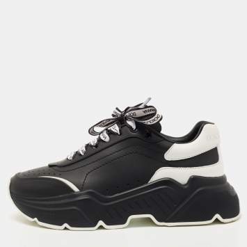Pre Owned Dolce & Gabbana Black And White Daymaster Sneakers Size 36