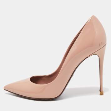 Pre Owned Dolce & Gabbana Pink Patent Leather Pointed Toe Pumps Size 37.5