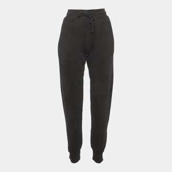 Pre Owned Dries van Noten Black Jersey Sweat Pants L