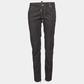 Pre Owned Dsquared2 Blue Denim Skinny Jeans L/Waist 34"