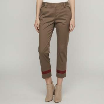 Pre Owned Dsquared2 Grey Chino Cropped Tailored Trousers M