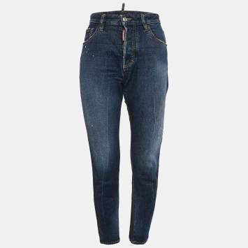 Pre Owned Dsquared2 Blue Washed Denim Skinny Dan Jeans S Waist 31"