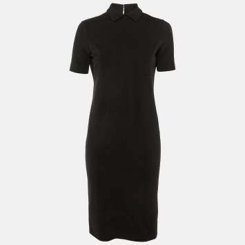 Pre Owned Dsquared2 Black Wool Bodycon Dress S