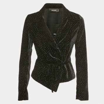 مملوكة مسبقًا بليزر مخمل مزين أسود دي سكوارد2 صغير