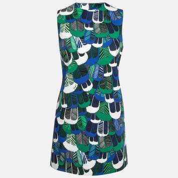 Pre Owned Dsquared2 Multicolor Pedal Print Cotton Sleeveless Mini Dress M